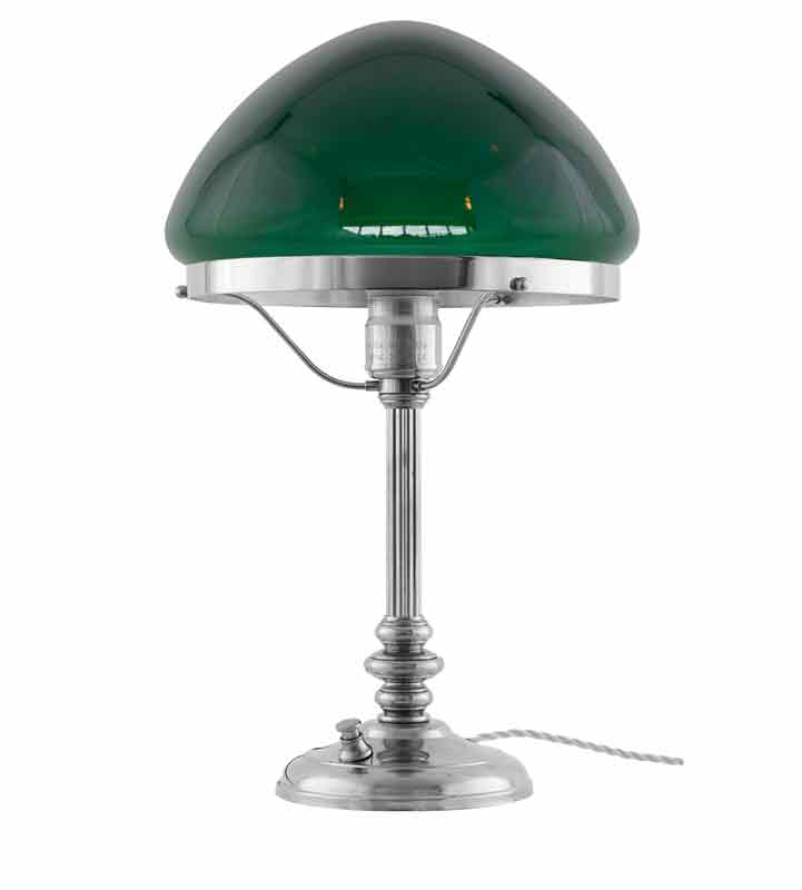 Bordslampa - Karlfeldt förnicklad, toppig grön image