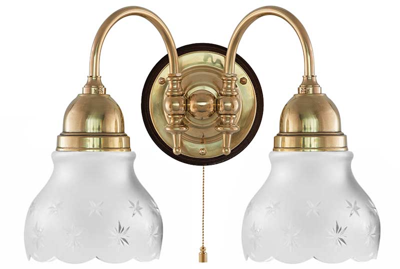 Wall Light - Stackelberg - Matte Cut-Glass Bell Shades image