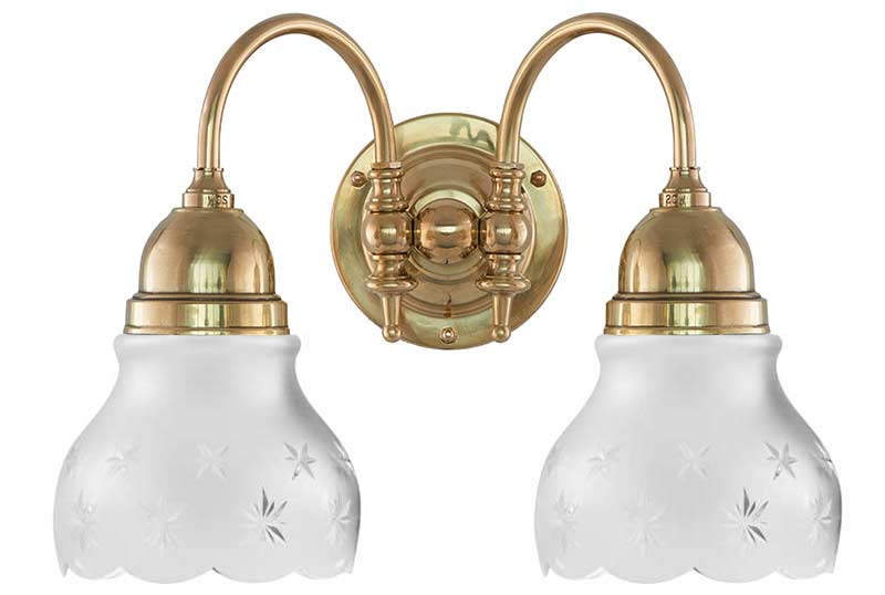 Wall Light - Stackelberg - Matte Cut-Glass Bell Shades image