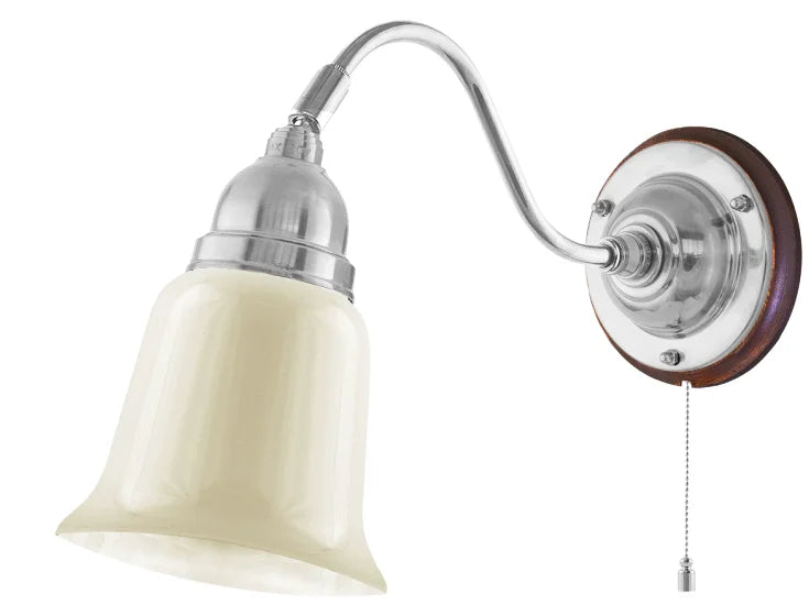 Wall lamp - Runeberg nickel off white bell shade image