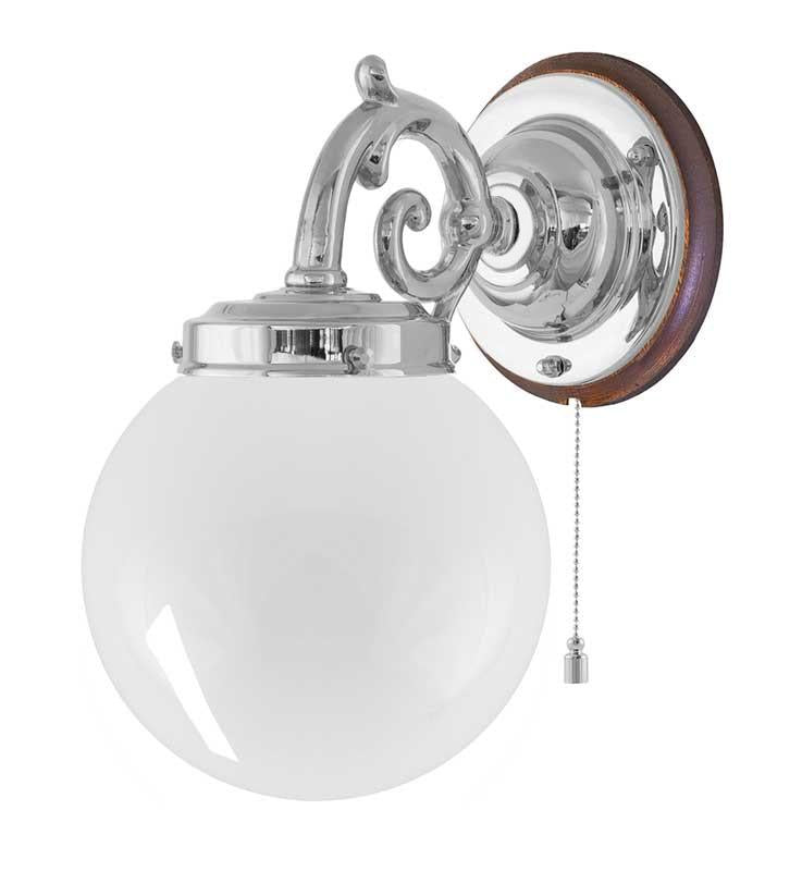 Wall light - Topelius - nickel, with opal white glass image