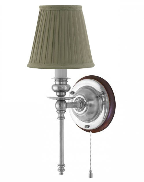 Wall light - Ribbing - Nickel, Olive green shade image