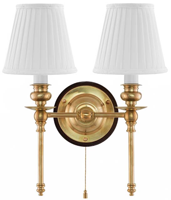 Vägglampa - Wivallius vit tygskärm image