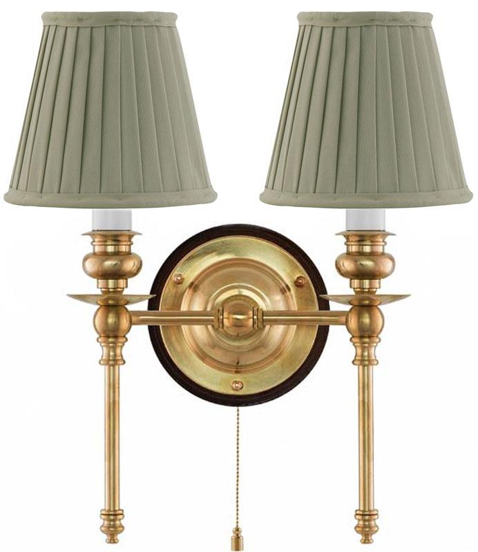 Vägglampa - Wivallius olivgrön tygskärm image