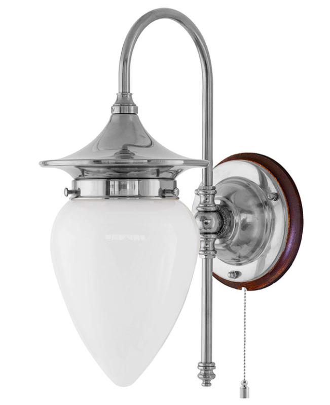 Wall Light - Fryxell - Nickel - Opal White Drop Shade image