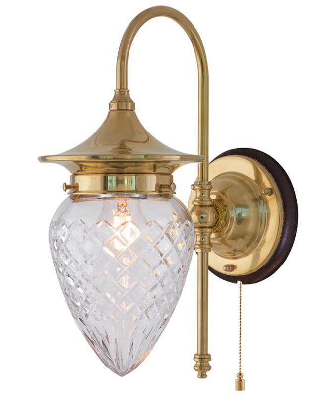 Wall Light - Fryxell - Brass - Clear Drop Shade image