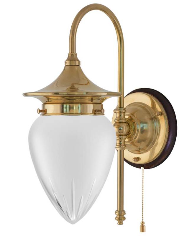 Wall Light - Fryxell - Brass - Matte Cut-Glass Shade image