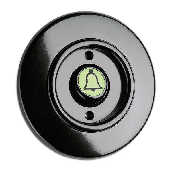 Round Bakelite Light Switch - Glow-in-the-Dark Rocker Button image