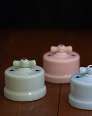 Afbryder - lysegrønt porcelæn (trappe/ud/vrider) thumbnail image