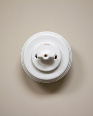 Kontakt - Trappeafbryder (vrider) hvid porcelæn hvid vrider thumbnail image