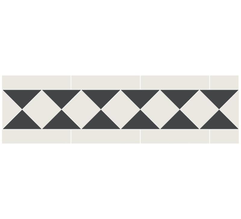 Tile Border Classic - Super White BAS/Black NOI image
