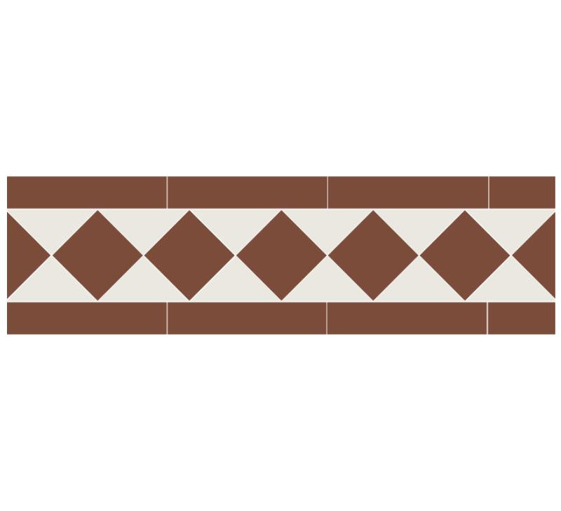 Tile Border Classic - Red ROU/Super White BAS image