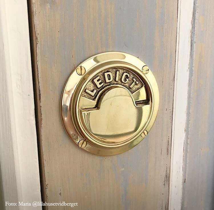 WC-lås rund - Toalettlås messing image