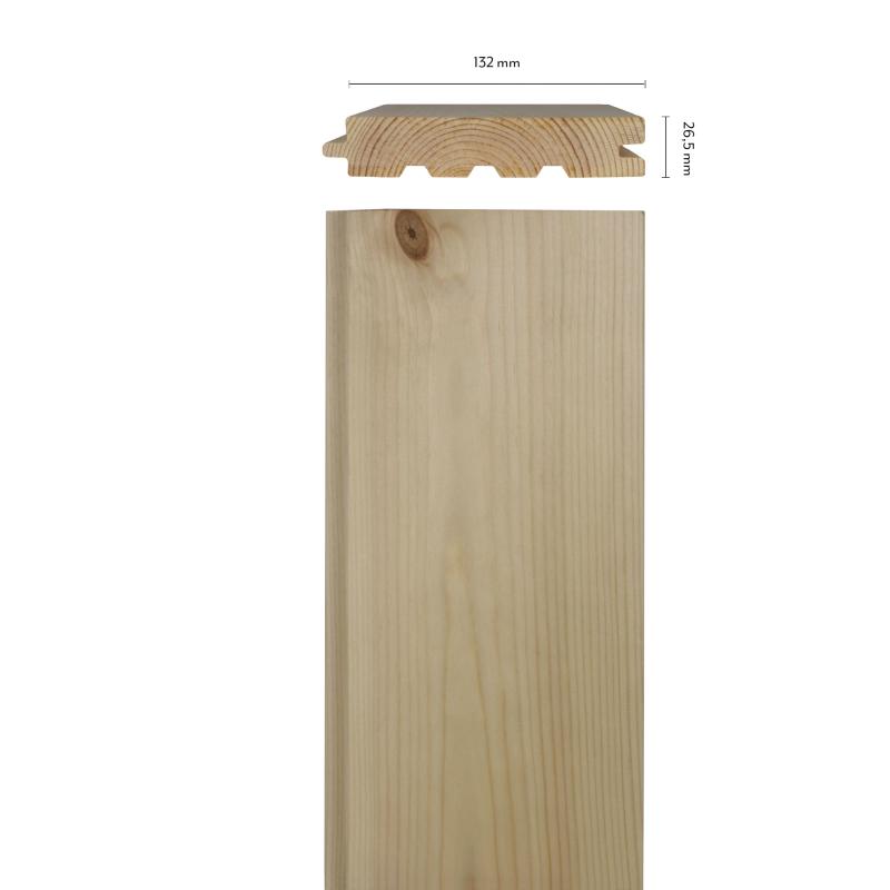 Furugulv Vasastan - 26,5 x 132 mm - Massivt Tregulv image