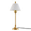 Hvite bordlamper i messing