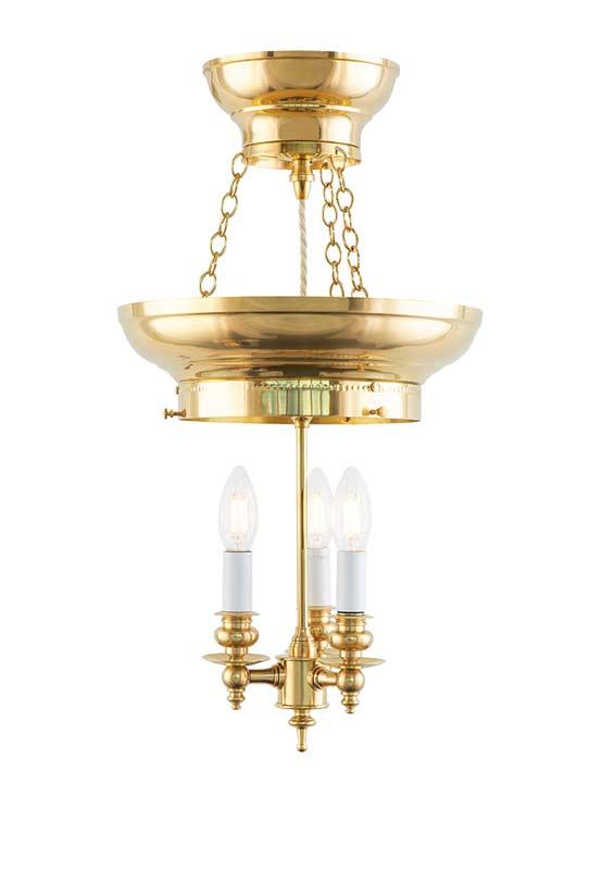 Foyer Bowl Lamp - 200 Brass