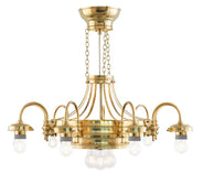 Six-Arm Ring Chandelier - Brass thumbnail image