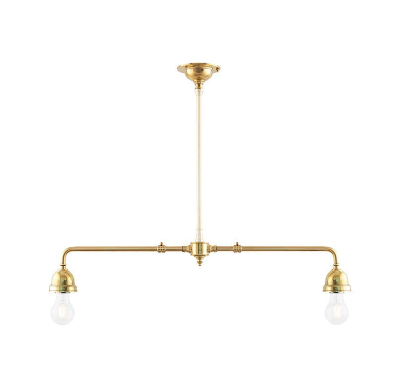 Double pendant Billiard Lamp 60 Light - Brass
