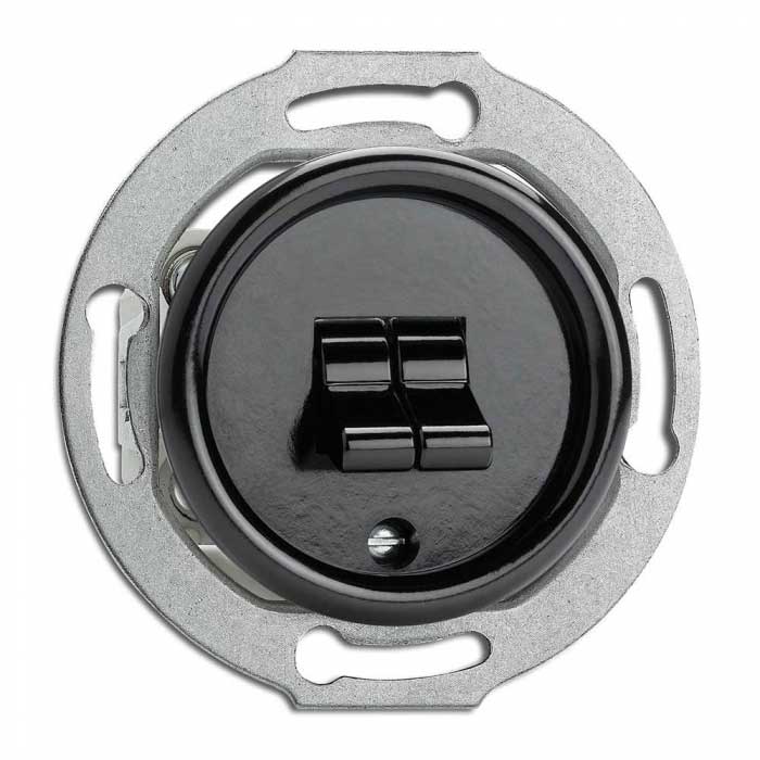 Light Switch insert - Double toggle light switch bakelite