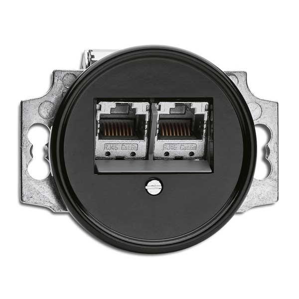 Datajack Adaptor Module Datajack insats utan ram - bakelit - Sekelskifte