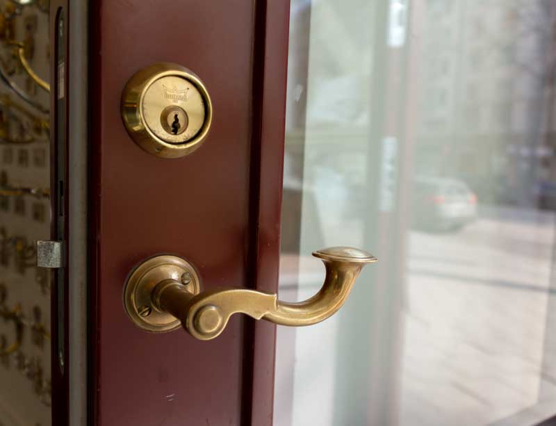 Door Handle - Large Post Horn - Brass image