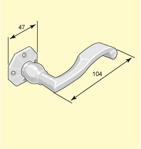 Türdrücker – Albert Karlsson 1210 Messing image