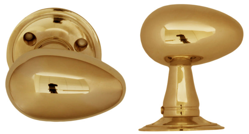 Door Handle - Egg Knob - Brass