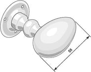 Door Handle - Egg Knob - Brass thumbnail image