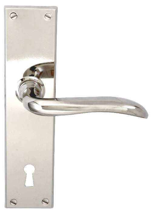 Door handle - Låsbolaget Long Plate -Nickel