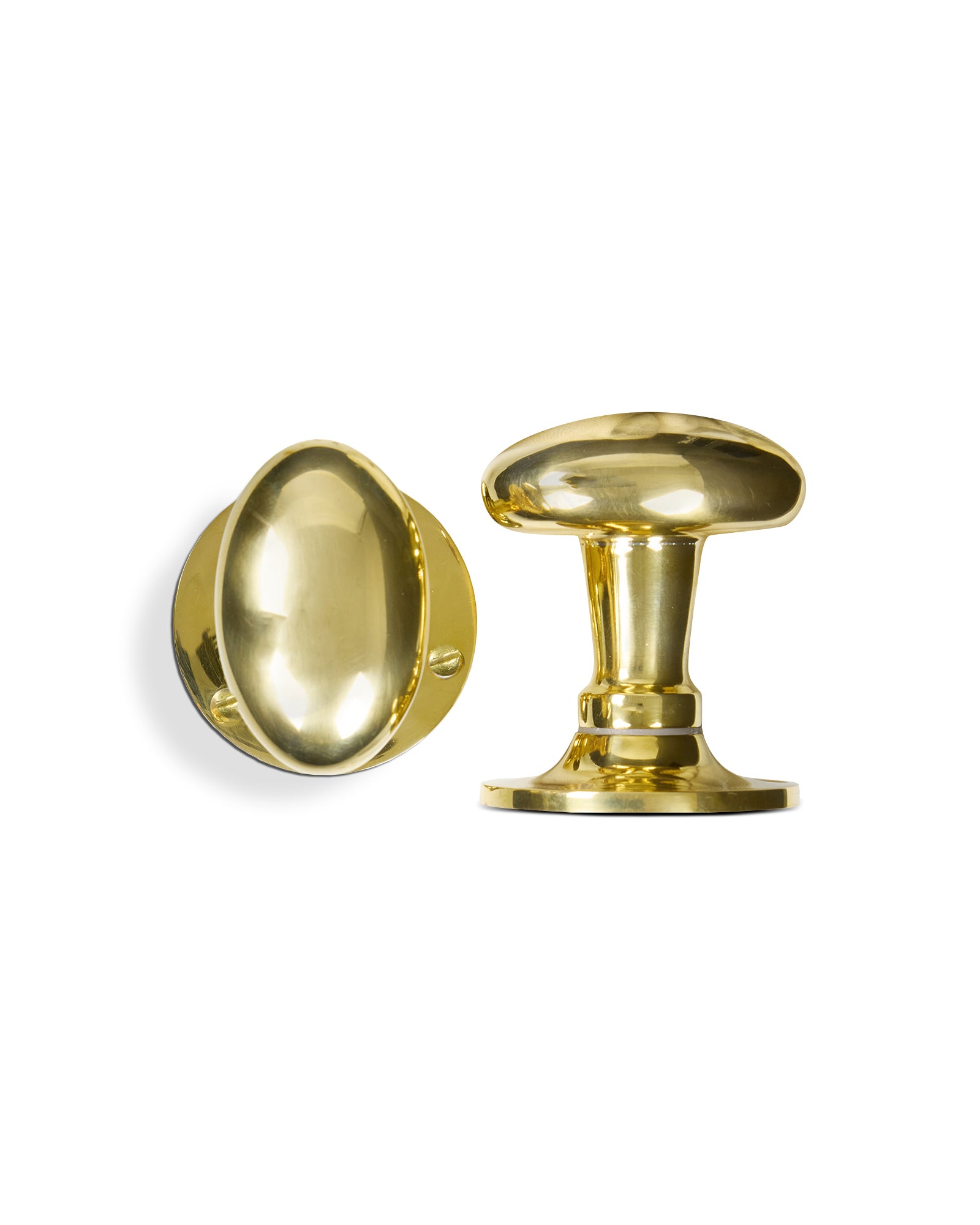 Dörrtrycke - Ovalt vred mässing image