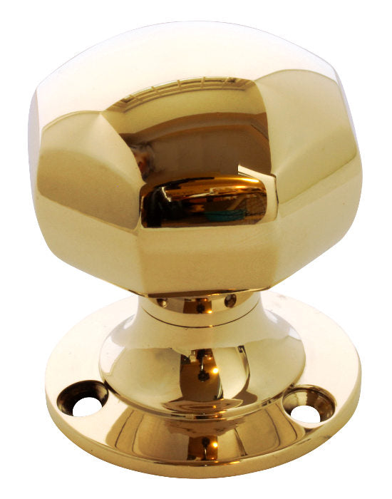 Door knob - Octagon brass