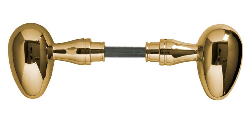 Dørvrider Eggvrider messing - uten dørskilt