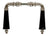Triple pearl stripes 954 nickel/black wood - without rosette