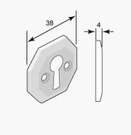 Nyckelskylt - Albert Karlsson nr 25 mässing thumbnail image