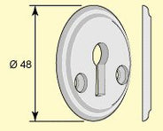 Nøkkelskilt- Låsbolaget 7 nikkel 48 mm thumbnail image