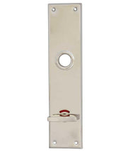 Bathroom lock plate - Rectangular nickel thumbnail image