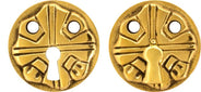 Escutcheon - 57 mm (2,3 in.) brass, patterned thumbnail image