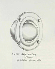Sliding door handle - Næsman 168 brass thumbnail image