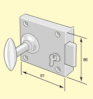 Chamber lock - Låsbolaget no. 3 without end tin thumbnail image