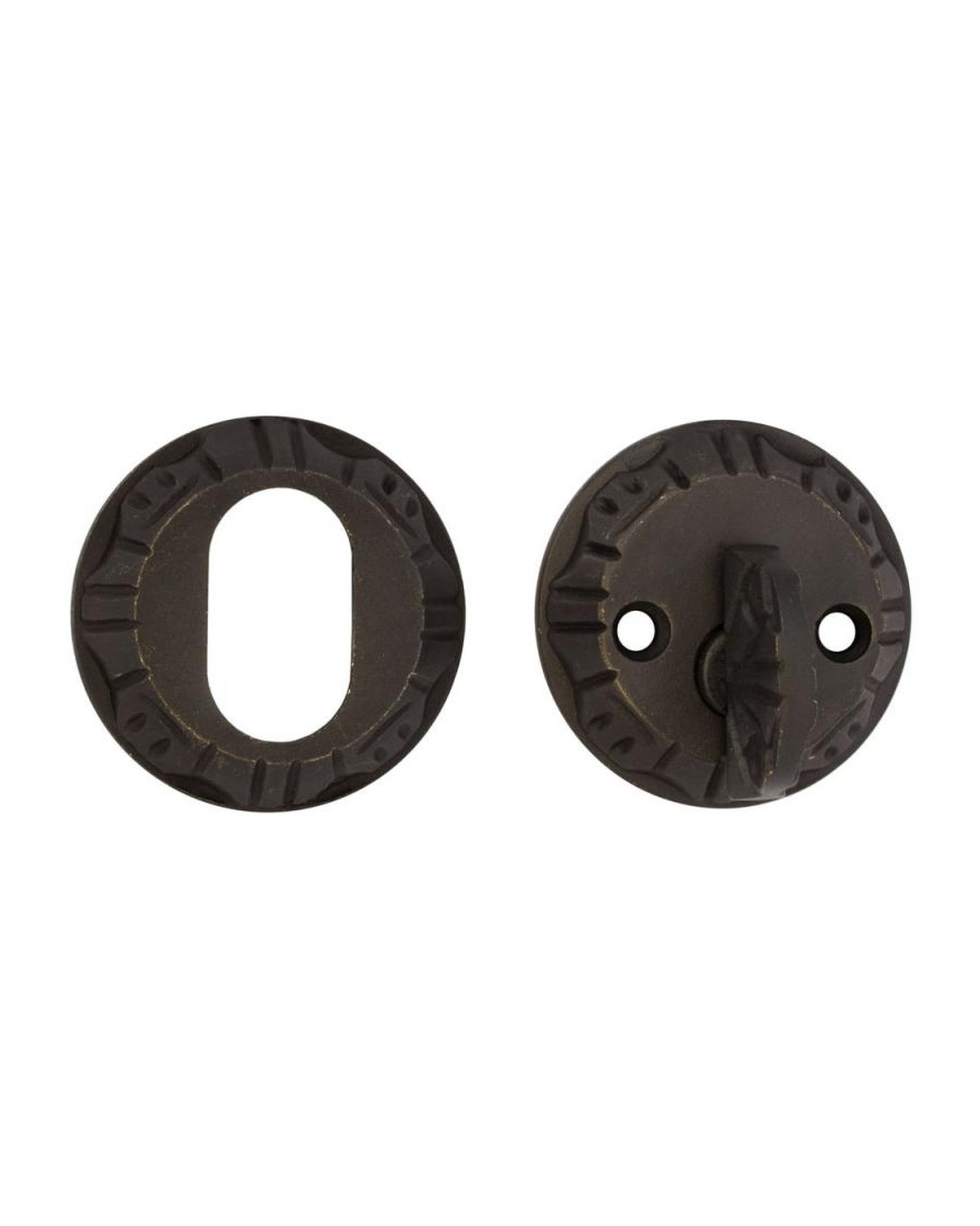 Door lock cover plates - Nationalromantik 57 mm antique image