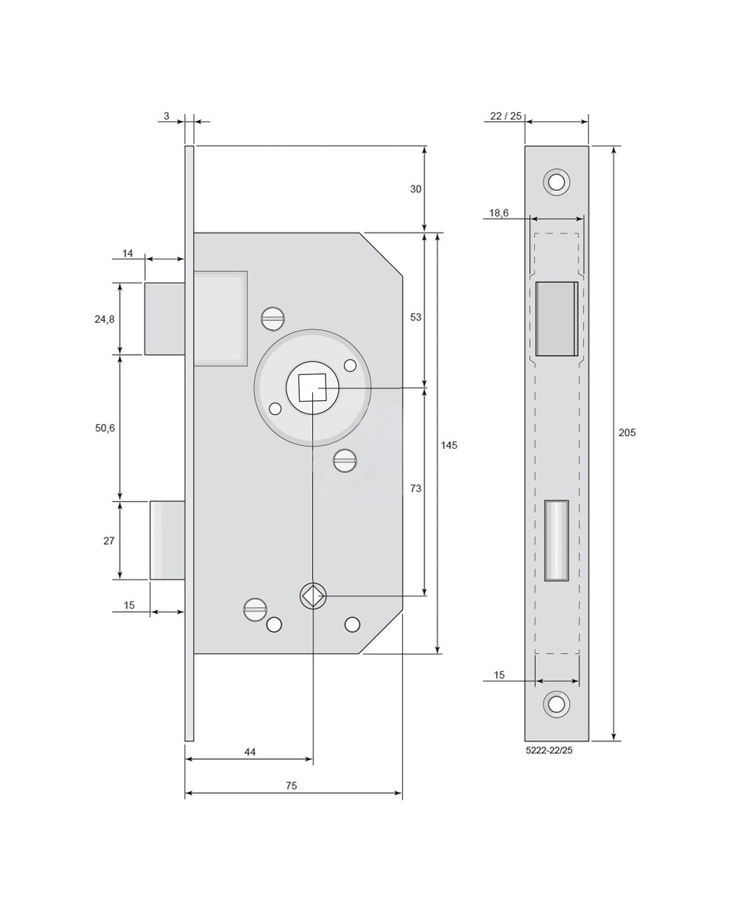 Vintage Mortise Lock – Bathroom Lock image