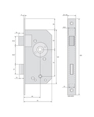 Traditional Mortise Lock Brass – Bathroom Lock thumbnail image