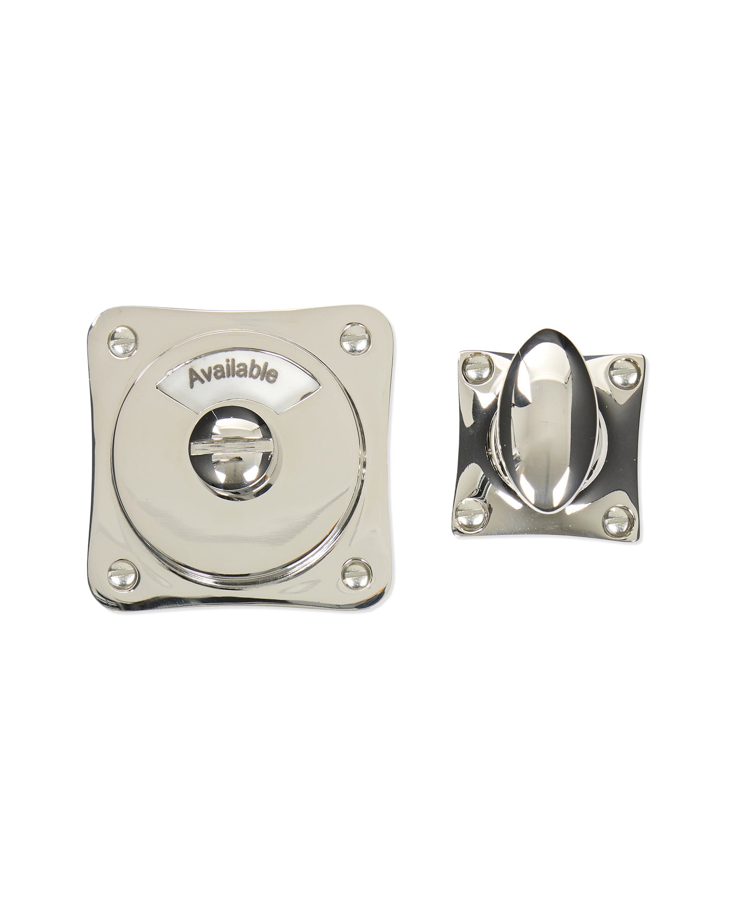 WC Lock in Nickel with English Text