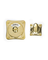 WC Lock in Brass with English Text thumbnail image