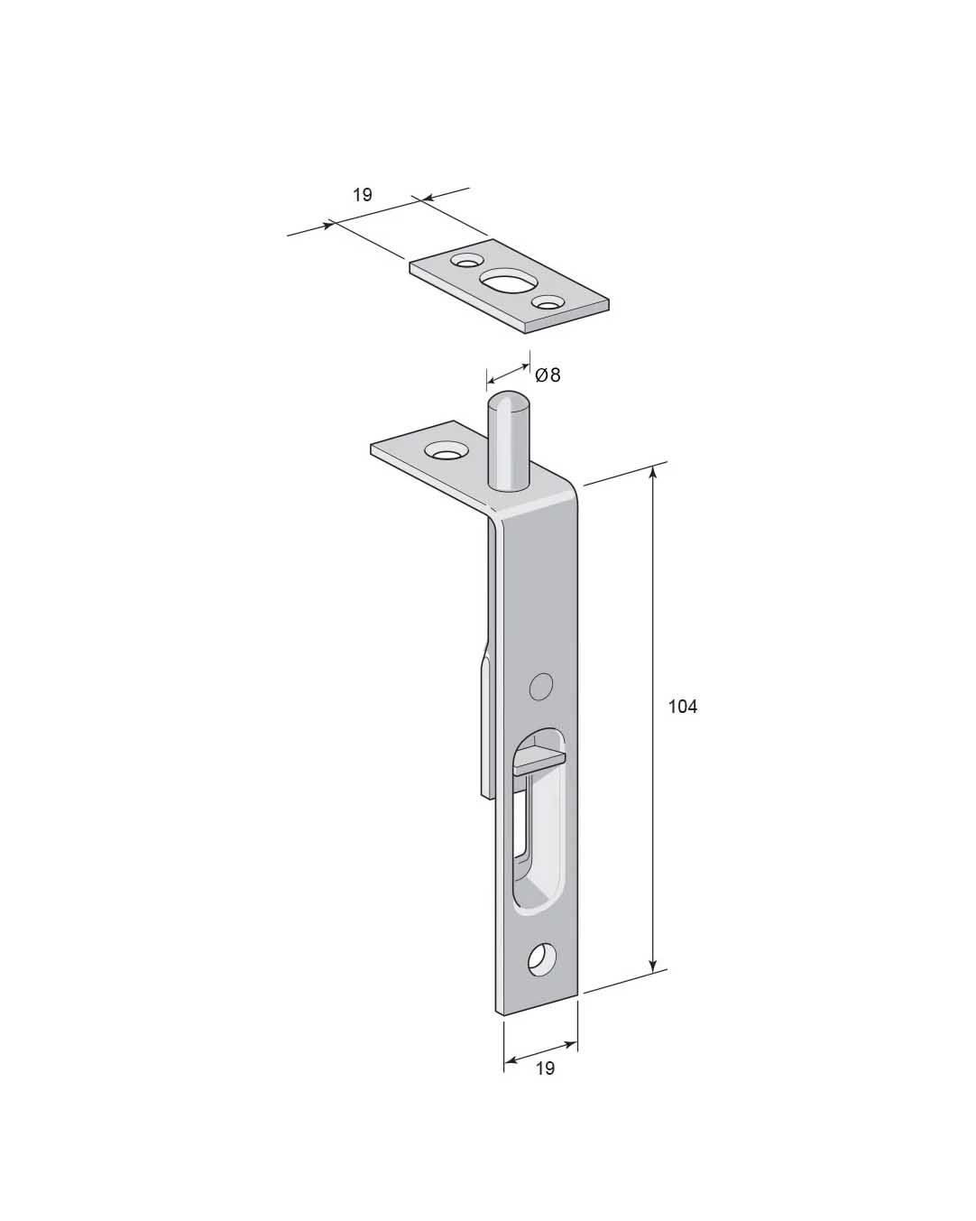 Edge rule steel - Aug Stenman 80, 98 mm image
