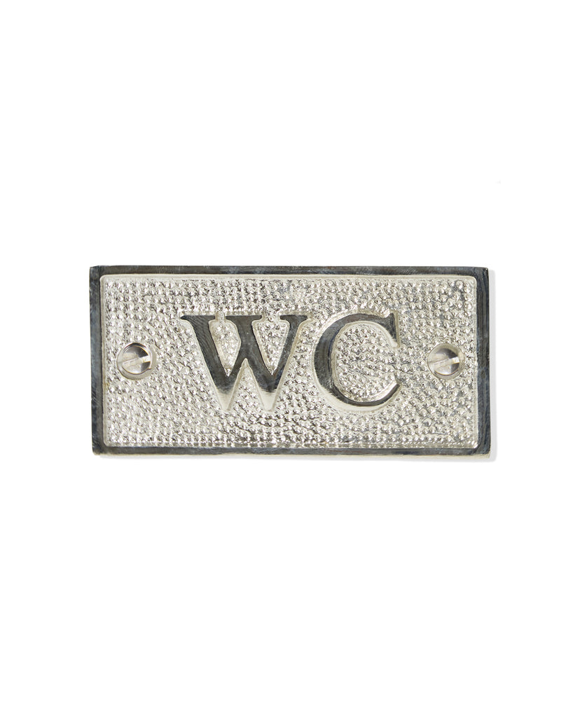 WC Sign – Nickel-Plated Brass – Sekelskifte