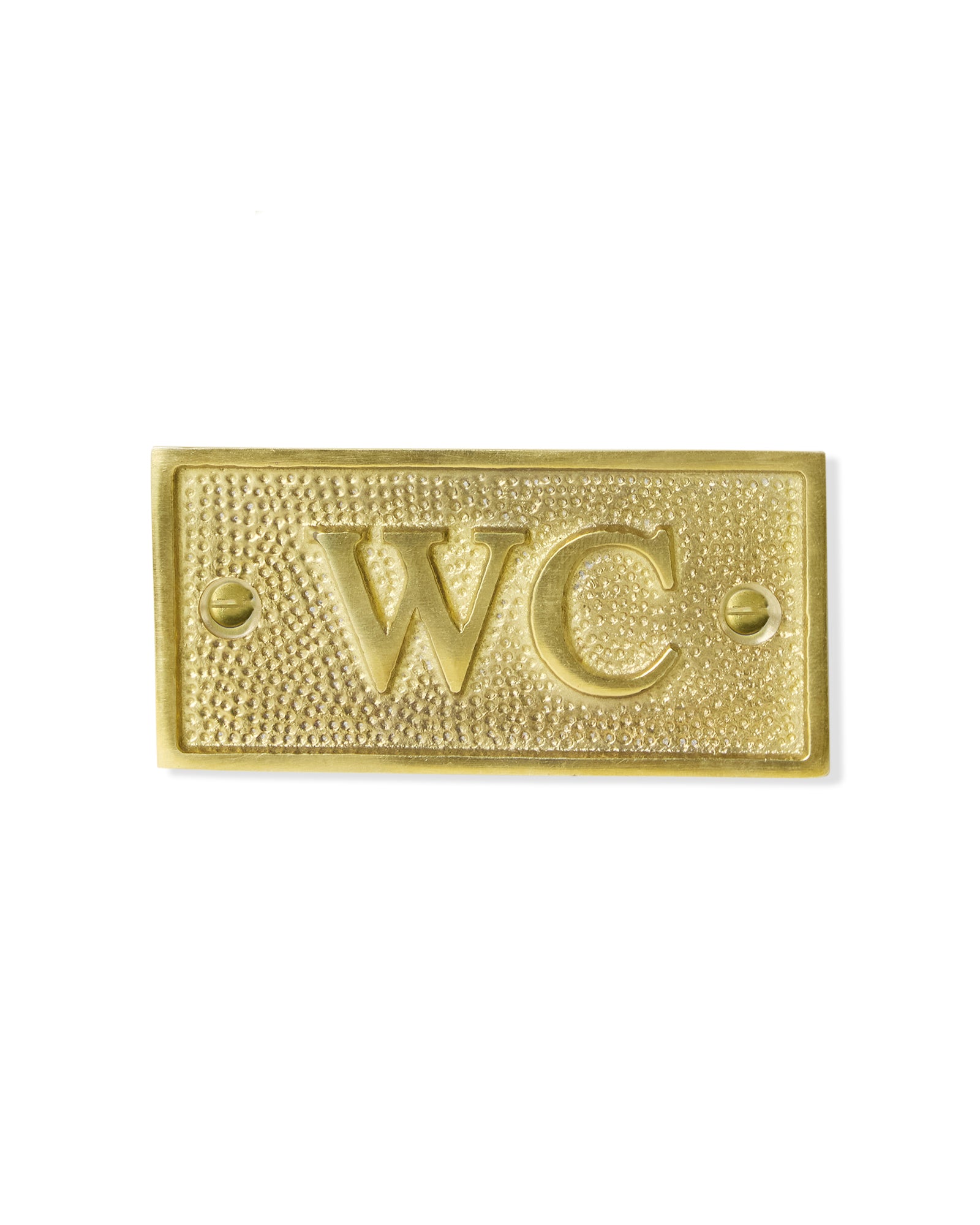 Wc Hand Sign WC Sign – Brass – Sekelskifte