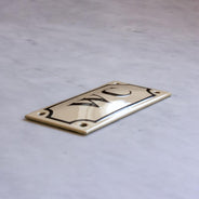 Enamel Door Sign - WC White/Black thumbnail image