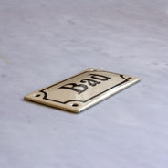 Enamel Door Sign - Bathroom White/Black thumbnail image