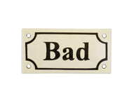 Enamel Door Sign - Bathroom White/Black thumbnail image